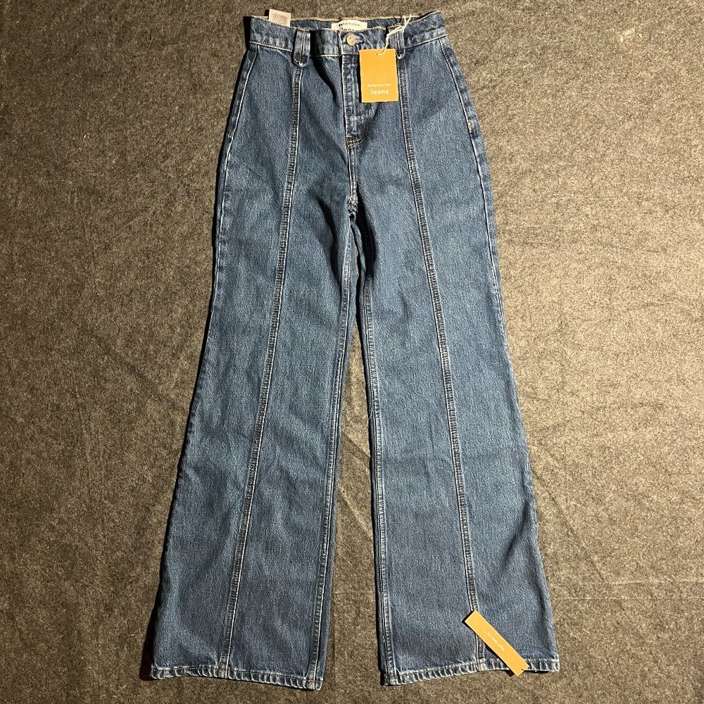 Reformation Leah Seamed High Rise Wide Leg Jean Size 25 - Picture 5 of 10
